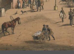 Фрагмент Аничков мост (гравюра)