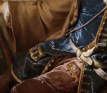 Фрагмент Автопортрет в охоьничьем костюме