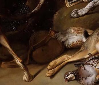 Фрагмент Автопортрет в охоьничьем костюме