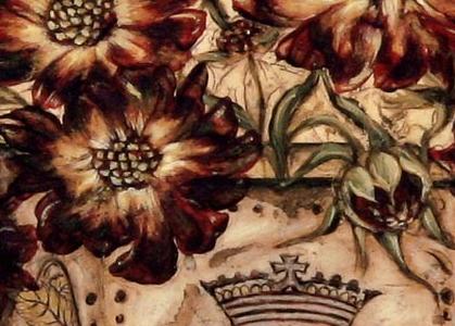 Фрагмент Баночка "Tea" с цветами