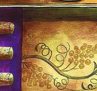 Фрагмент Белое вино гроздь винограда