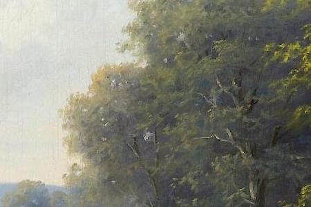 Фрагмент BIRCH TREES BY A STREAM