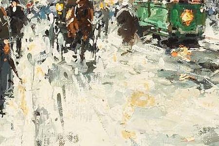 Фрагмент Boulevard de la Madeleine in winter