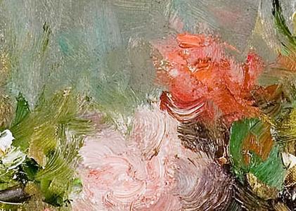 Фрагмент Букет роз в вазе