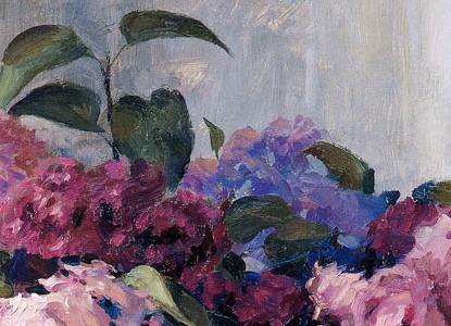 Фрагмент Букет сирени с тюльпаним