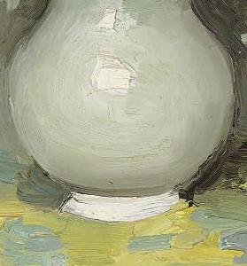 Фрагмент Букет в вазе на фоне серой стены