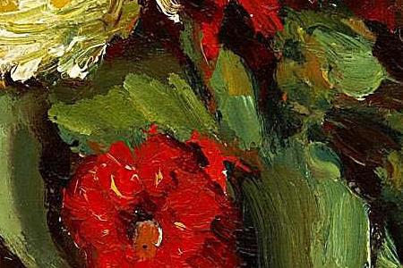 Фрагмент Букет в вазе, тарелка статуэтка