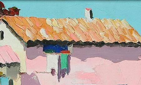 Фрагмент Busy village scene