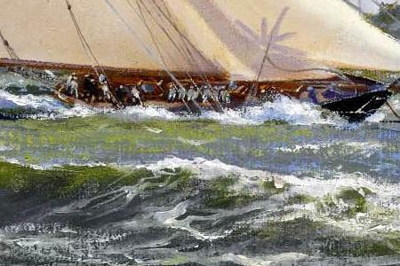 Фрагмент Cambria and Lulworth off the Royal Yacht Squadron; Cambria and Candida off Norris Castle 2