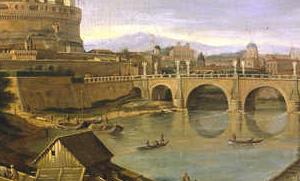 Фрагмент Castel Sant Angelo from the South vanvitelli-santangelo