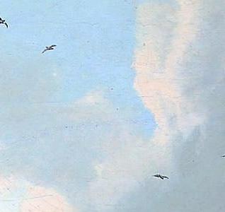 Фрагмент Cattle resting in a meadow-2