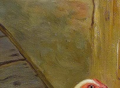 Фрагмент Chickens and chicks in a farmyard