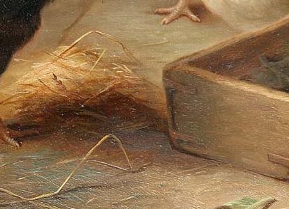 Фрагмент Chickens in a barn