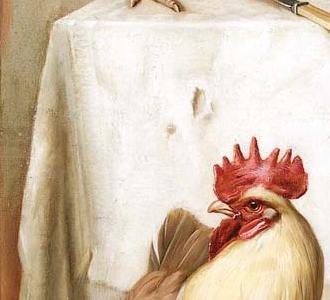 Фрагмент Chickens in a kitchen