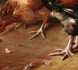 Фрагмент Chickens in a kitchen