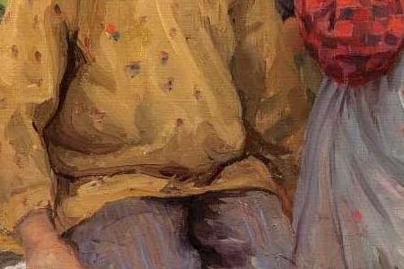 Фрагмент CHILDREN WITH SUNFLOWERS