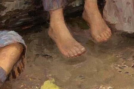 Фрагмент CHILDREN WITH SUNFLOWERS