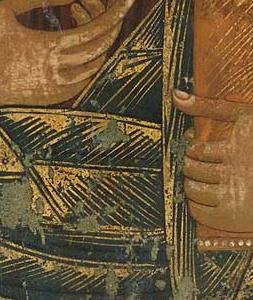 Фрагмент CHRIST PANTOCRATOR NORTHERN GREECE POSSIBLY 13TH OR 14TH CENTURY WITH LATER RESTORATI