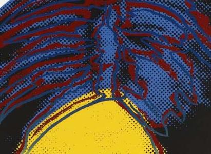 Фрагмент COWBOYS AND INDIANS GERONIMO желтое лицо синие волосы