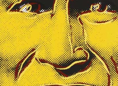 Фрагмент COWBOYS AND INDIANS GERONIMO желтое лицо синие волосы