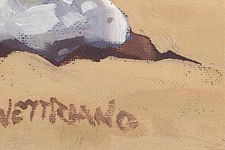 Фрагмент Дама на пляже