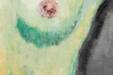 Фрагмент Дама с рыжими волосами