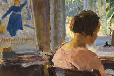 Фрагмент Дама в интерьре