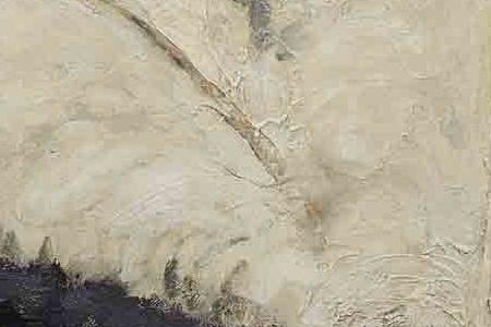 Фрагмент Дама в шляпе с белыми перьями