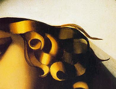 Фрагмент Дама в зеленом платье и белой шляпе