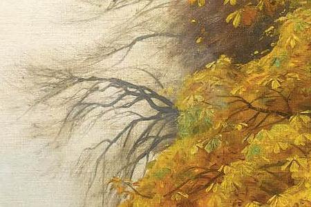 Фрагмент DEER IN AN AUTUMN LANDSCAPE