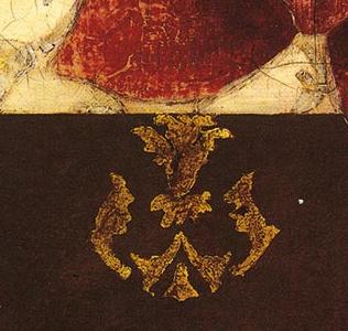 Фрагмент Декоративный цветы в золотых тонах II