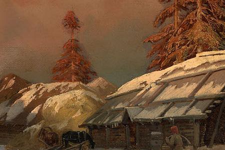 Фрагмент Деревенский вид зисой