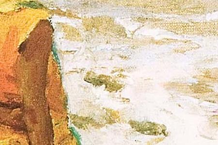 Фрагмент Девочка на берегу моря. 1920.