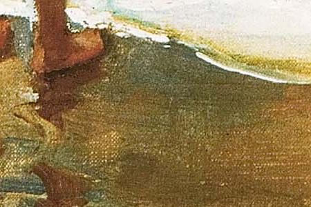 Фрагмент Девочка на берегу моря. 1920.