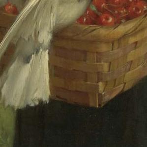 Фрагмент Девочка с голубем на плече