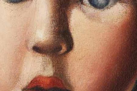 Фрагмент Девочка с голубым бантиком