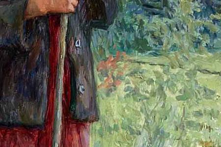 Фрагмент Девочка в лесу