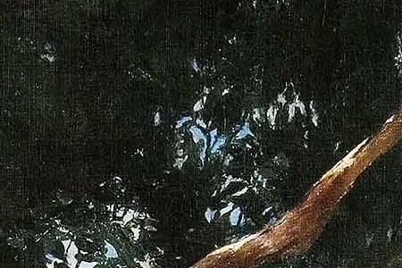 Фрагмент Девушки на террасе у бюста Гомера