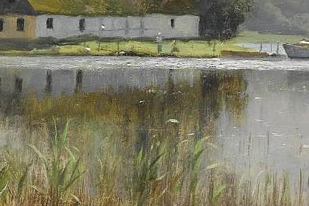 Фрагмент Ducks by a Pond