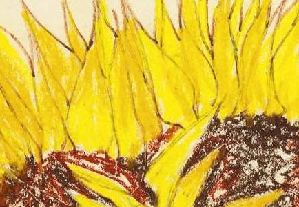 Фрагмент Два подсолнуха