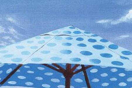 Фрагмент Два шизлонга под зонтом