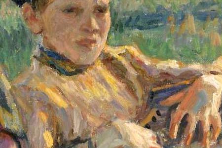 Фрагмент Два юноши в поле