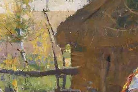 Фрагмент Две крастьянские девочки