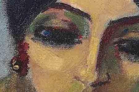 Фрагмент Египтянка в жемчужном ожерелье