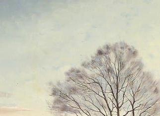 Фрагмент Farmsteads in the snow