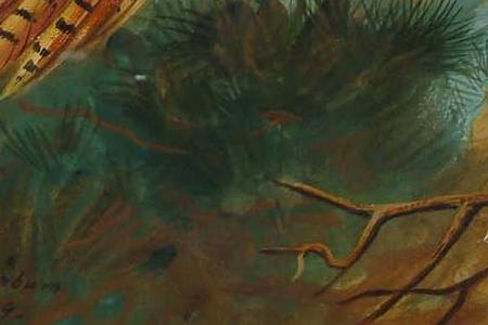 Фрагмент Фазан осенью