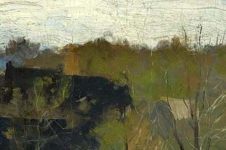 Фрагмент FEMME ET ENFANT SUR UN CHEMIN HIVER