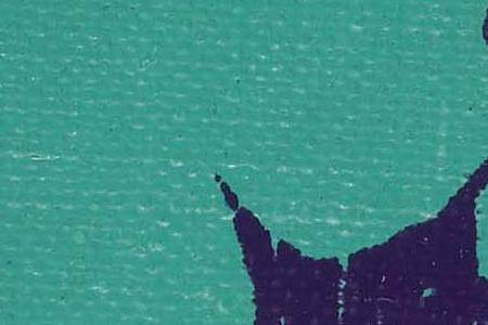 Фрагмент FLOWERS бирюзовые на синем фоне