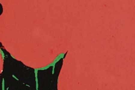 Фрагмент FLOWERS два гряхно-розовых белый и синий