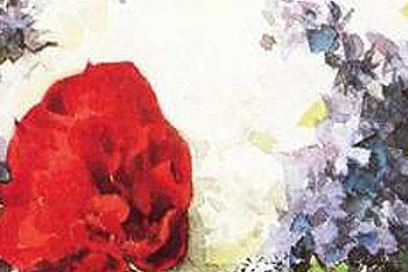 Фрагмент Flowers in a blue vase